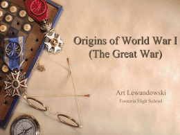 Origins of World War I (The Great War)