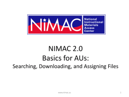 NIMAC 2.0 for AUs
