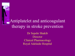 Antiplatelet and anticoagulant therapy in stroke prevention
