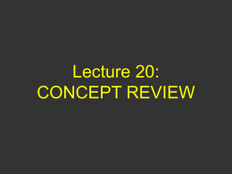 Lecture 8: Forces & The Laws of Motion
