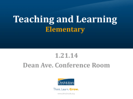 Teaching and Learning Elementary