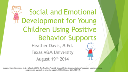 Social and Emotional Development for Young Children Using