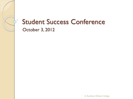 2012 Student Success Conference