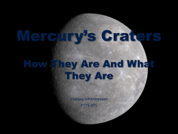 Mercury’s Craters - Lunar and Planetary Laboratory