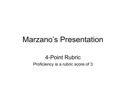 Marzano’s Presentation - CRCSD