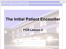 The Initial Patient Encounter - Greater Baltimore Medical