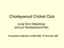 Chorleywood Cricket Club