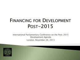 Supporting effective development policies post