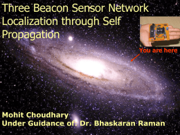 Three Beacon Sensor Network Localization through Self