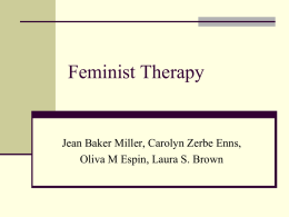 Feminist Therapy - University of Houston
