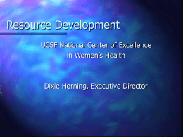 Resource Development - The UCSF National Center of