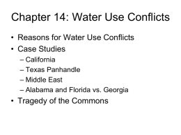 14: Water Use Conflicts
