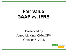 Fair Value GAAP vs. IFRS