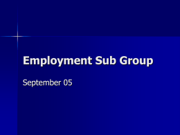 Employment Sub Group - LDPB: Ealing, PublicHome