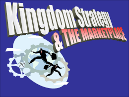 Kingdom Strategy & The Marketplace