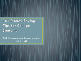 101 Money Saving Tips for College Students