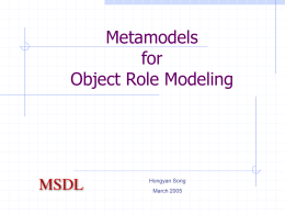 Metamodel for Object Role Modeling