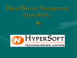 Digital Record Management - HyperSoft Technologies Limited