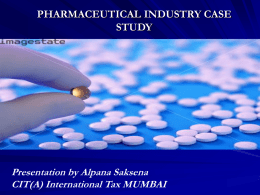 PHARMACEUTICAL INDUSTRY &ndash; CASE STUDY (PLEASE &hellip;