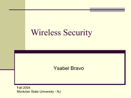 Wireless Security - Montclair State University