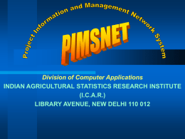 Project Information and Management System PIMS