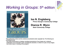 Chapter 9: Structured and Creative Problem Solving in Groups