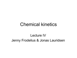 Chemical kinetics - IFM