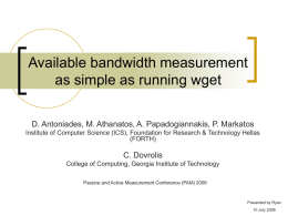 Available bandwidth measurement as simple as running wget