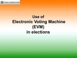 Electronic voting Machine - The Official Website of the
