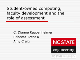 Student-owned computing, faculty development and the role