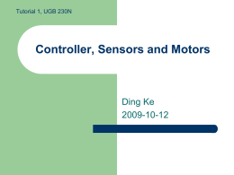 Controller, Sensors and Motors