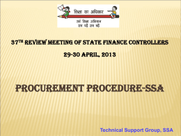 Welcome to the Session on Financial Management and Procurement