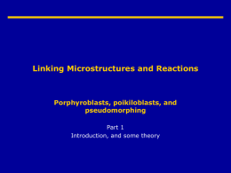 Microstructures of Reaction Part 1