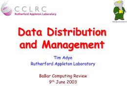 Data Distribution and Management