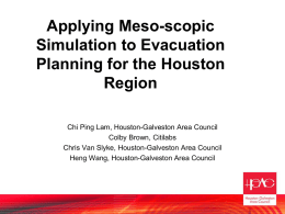 Applying Meso-scopic Simulation to Evacuation Planning for
