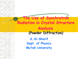 The Use of Synchrotron Radiation in Surface and Material