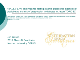 HbA1c5.7-6.4% and impaired fasting plasma glucose for