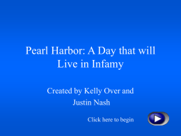 Pearl Harbor : A Day that will Live in Infamy