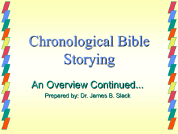 Chronoligical Bible Storying Presentation