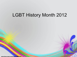 LGBT History Month 2012