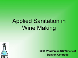 Applied Sanitation in Wine Making