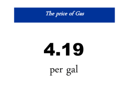 Le prix de l'essence: