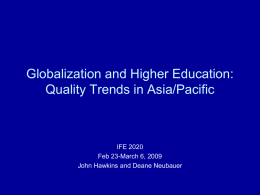 Globalization, Quality Assurance and Higher Education