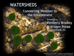 Watersheds: Connecting Weather to the Environment