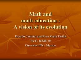 Math and math education - Cimate