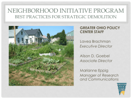 Neighborhood Initiative Program