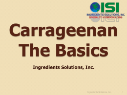 Carrageenan in Meat and Seafood