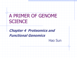 A PRIMER OF GENOME SCIENCE - Temple University, Center …