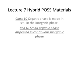 Lecture 7 Hybrid POSS Materials