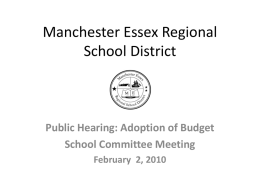 Manchester Essex Regional School District